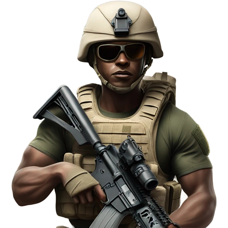 Marine in battle  emoji