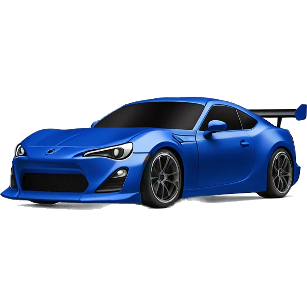 Precise wide-body dark blue Cardstock Papercraft fr-s racecar emoji