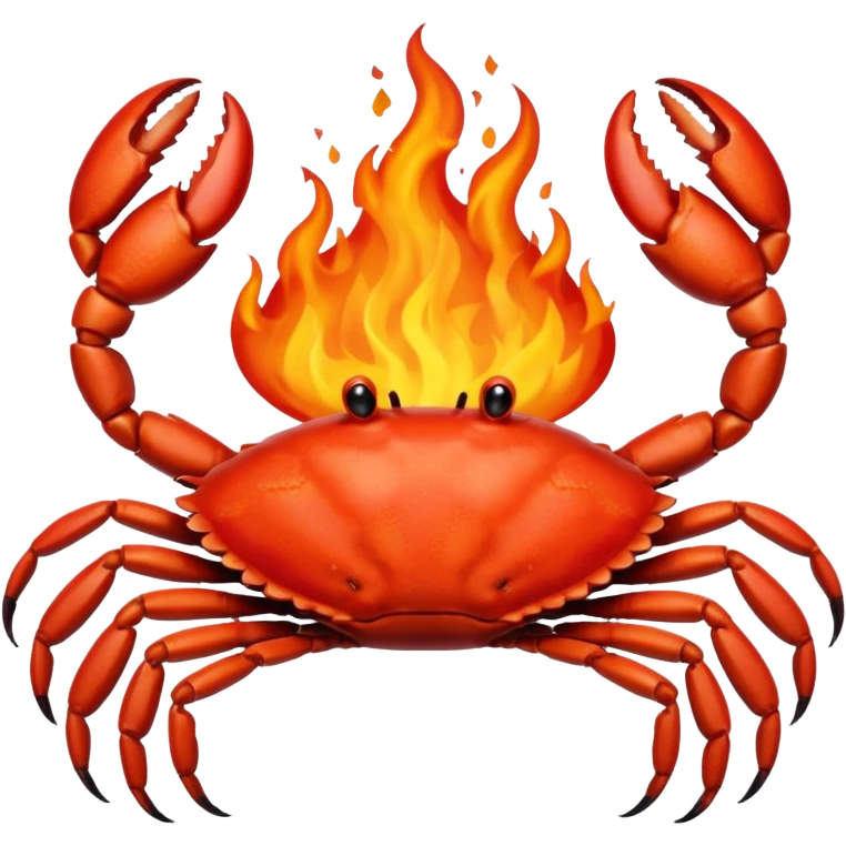 Crab in the fire emoji