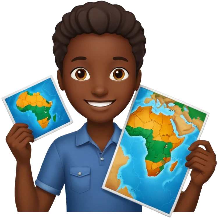 Africa holds in black hands emoji