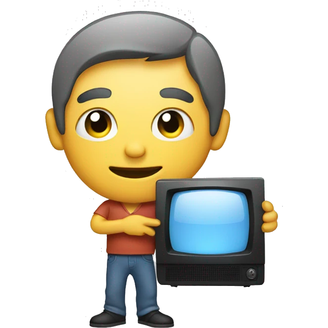 Dude holding a tv emoji