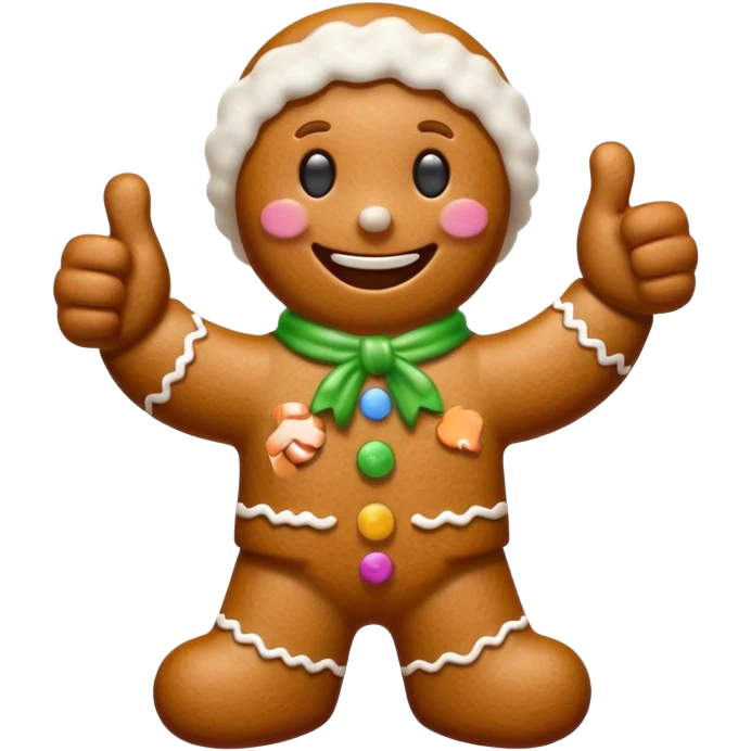 gingerbread thumb up emoji