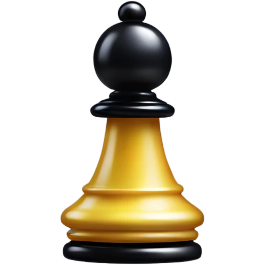 a black chess pawn with lasers coming out of their eyes emoji