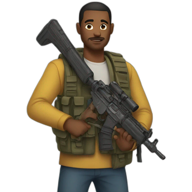 Men carrying weapons emoji