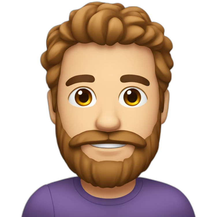 Fisioterapeuta moreno con barba emoji