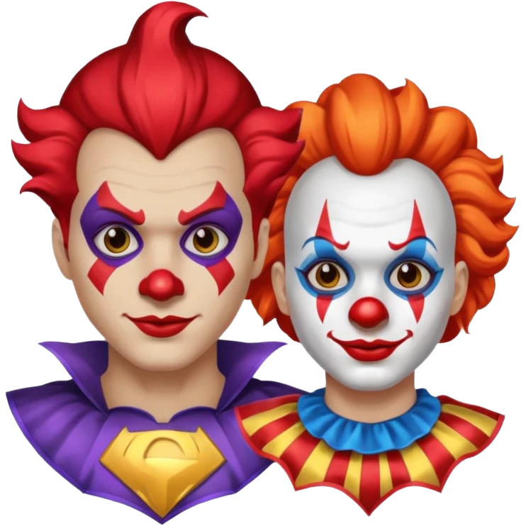 suuperhero with clown emoji