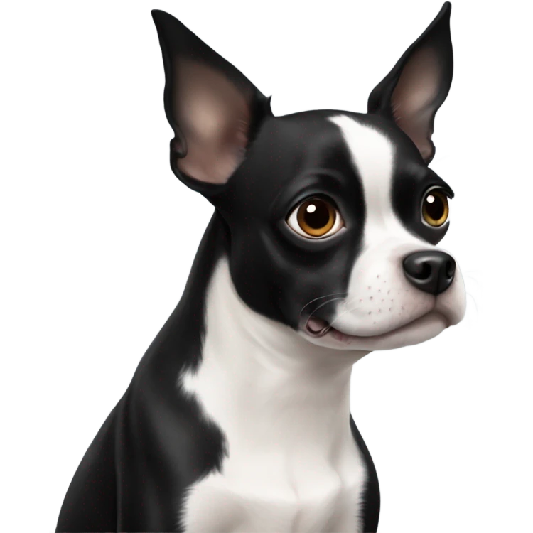 Black chihuahua mix Boston terrier emoji