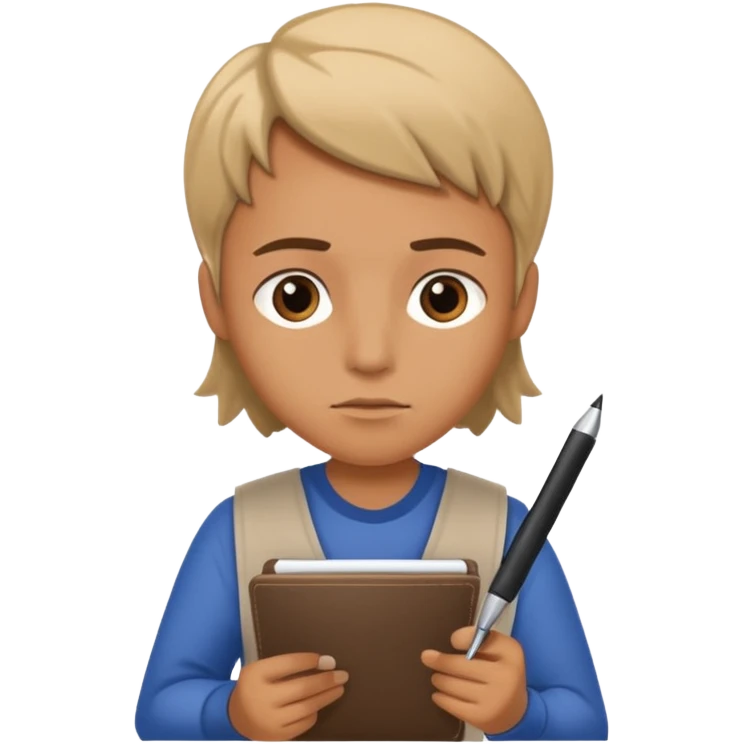 short form with pen near emoji