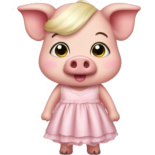 Pig in a dress emoji