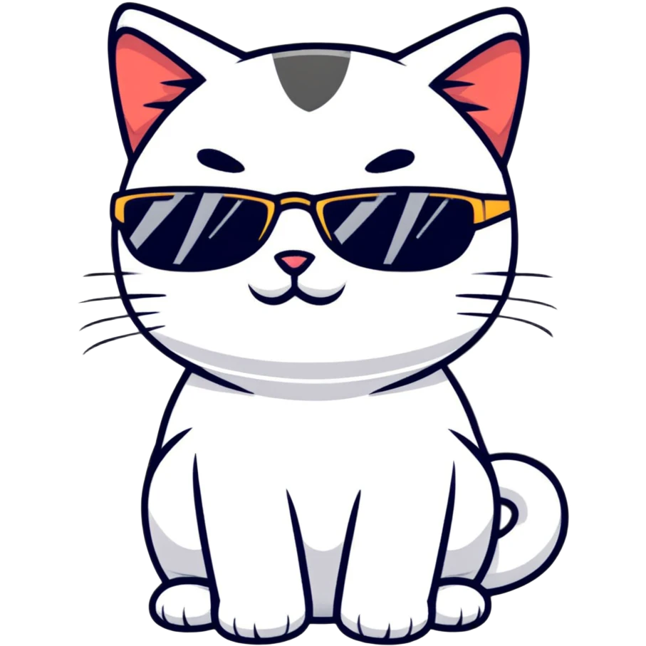 Cat with sunglasses emoji