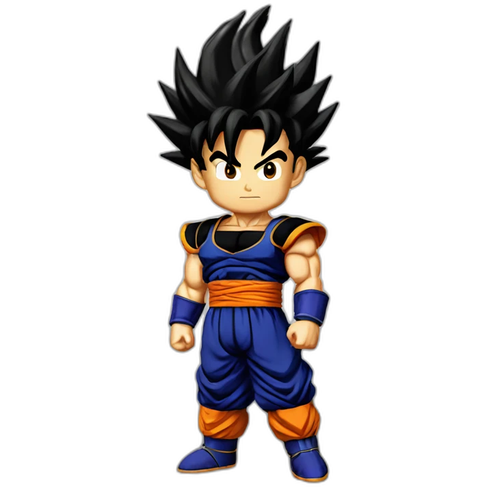 A Male Saiyan With Black Battle Armor And Hair Like Trunks Super Saiyan Grade 2 But Black Dragon Ball emoji