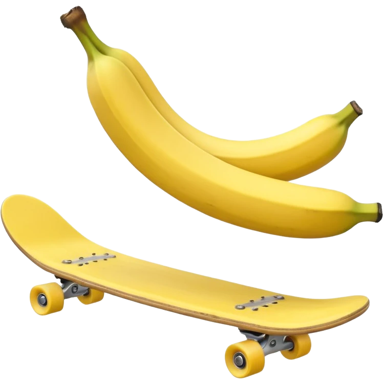banana on skateboard doing backflip emoji