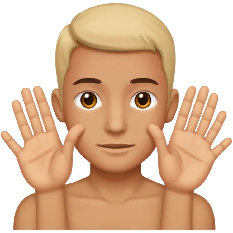 Human with 67 on hands emoji