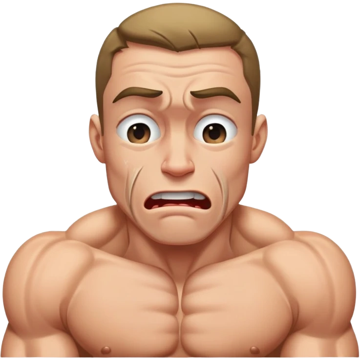 skinny bodybuilder crying emoji