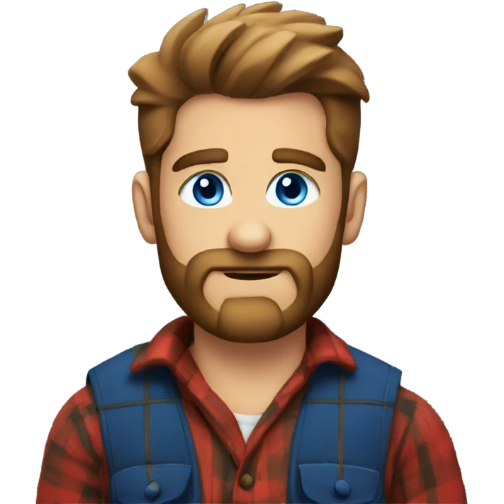 Lumberjack blue eyes emoji