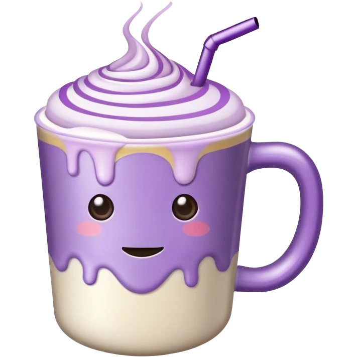 Taro latte emoji