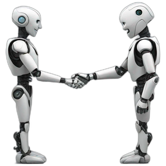 human and robot handshake emoji