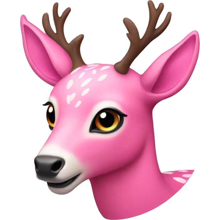 pink deer emoji