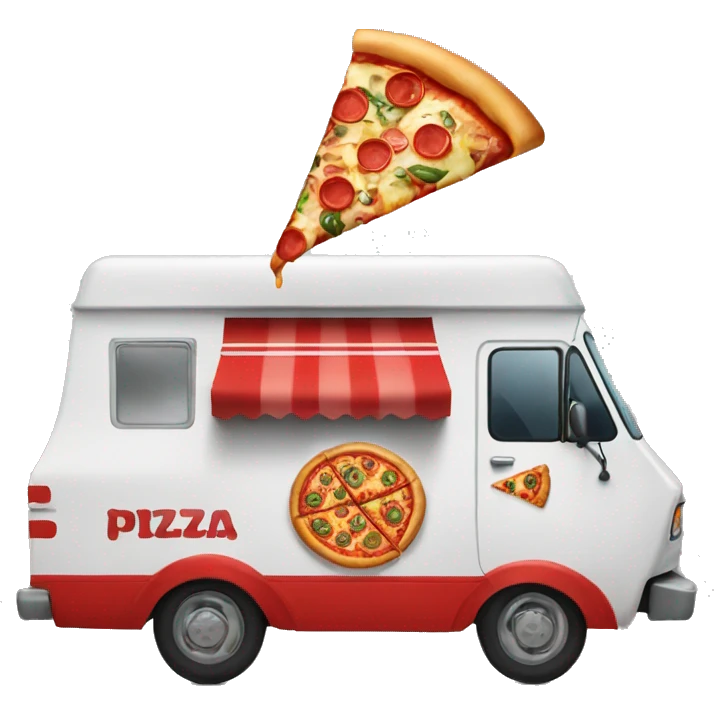 food truck selling pizza emoji