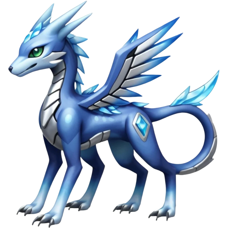 Meloetta-Sergal-Dialga-hybrid-fusion-Fakémon-creature, full body emoji