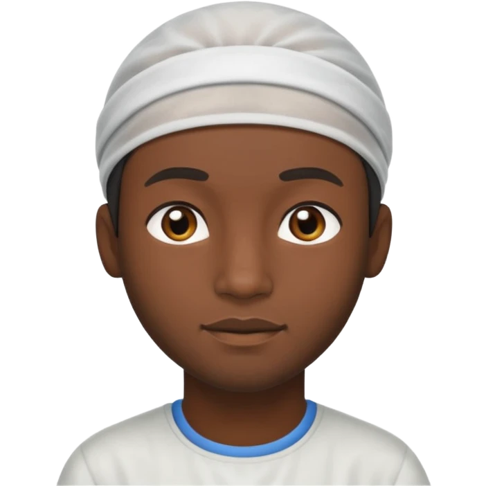 Black guy wearing a hairnet emoji