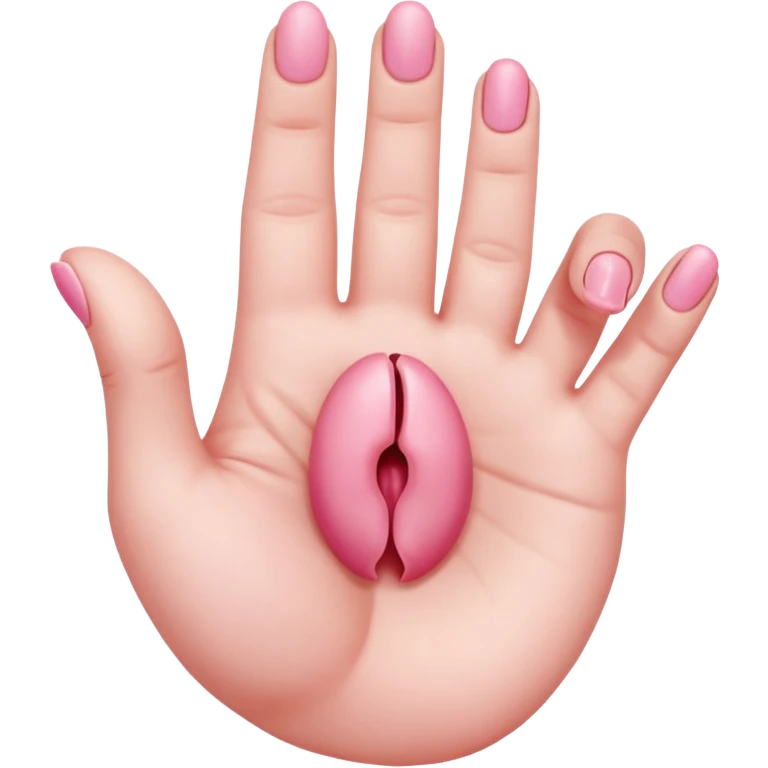 Two fingers inside a vagina emoji