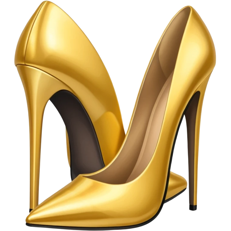 a pair of gold stilettos emoji