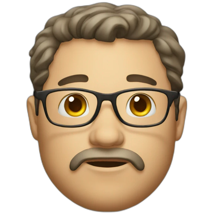 Man-glass-fat emoji