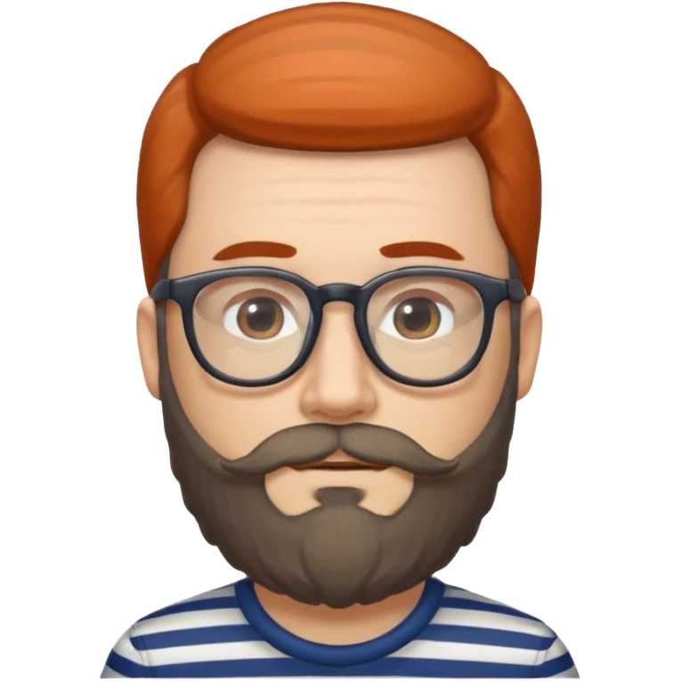 glasses man with long beard and striped shirt emoji