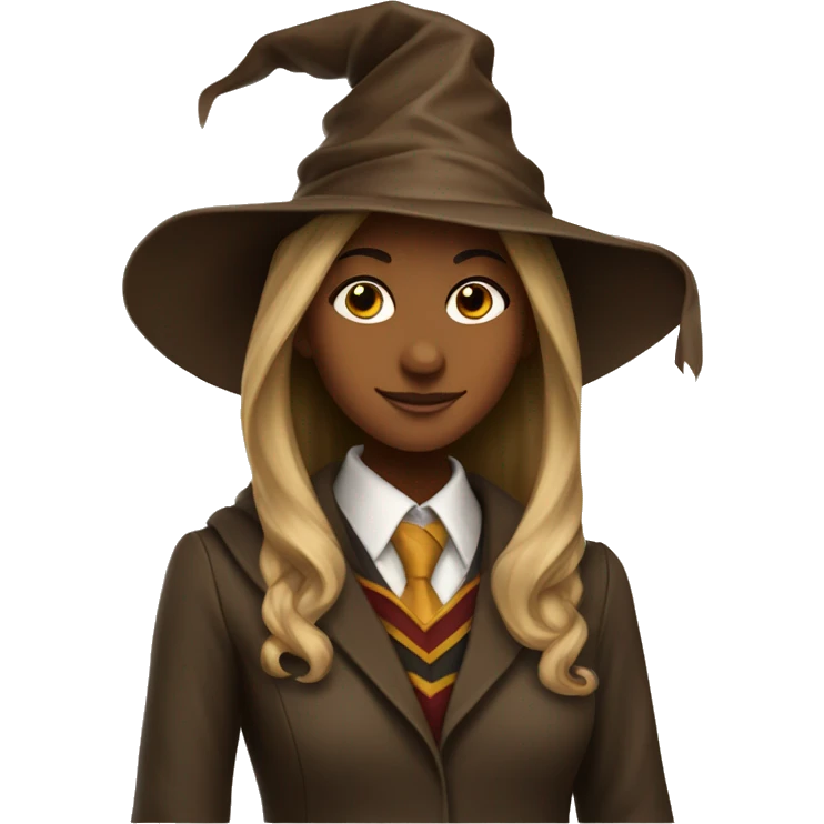 hogwarts sorting hat tan girl emoji