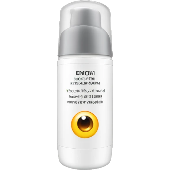 eye cream bottle with label emoji