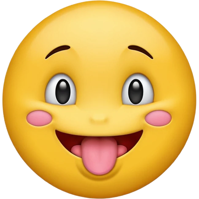 Normal yellow emoji with tongue out emoji