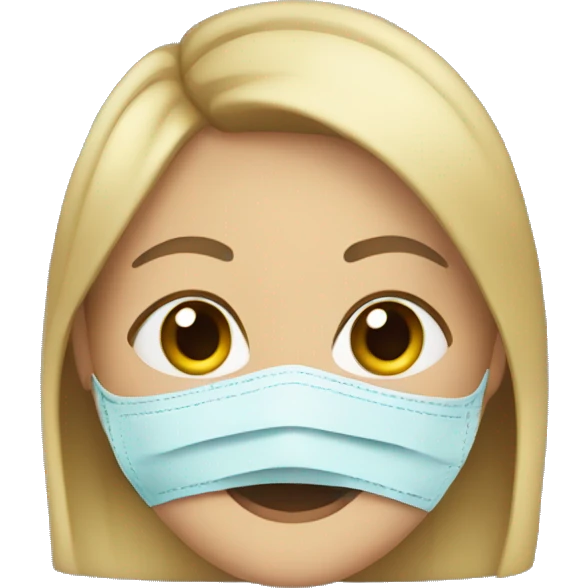 girl wearing a mask emoji