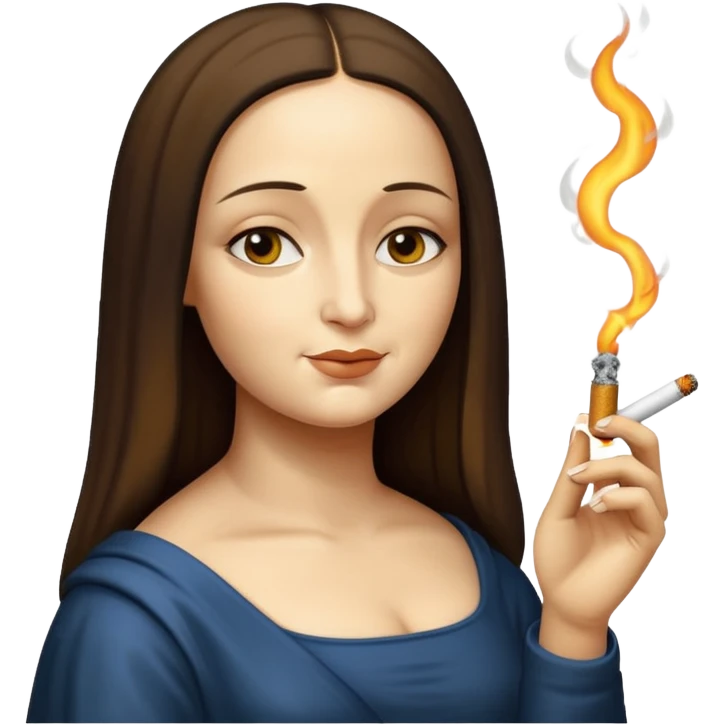 Sigara içen monalisa emoji