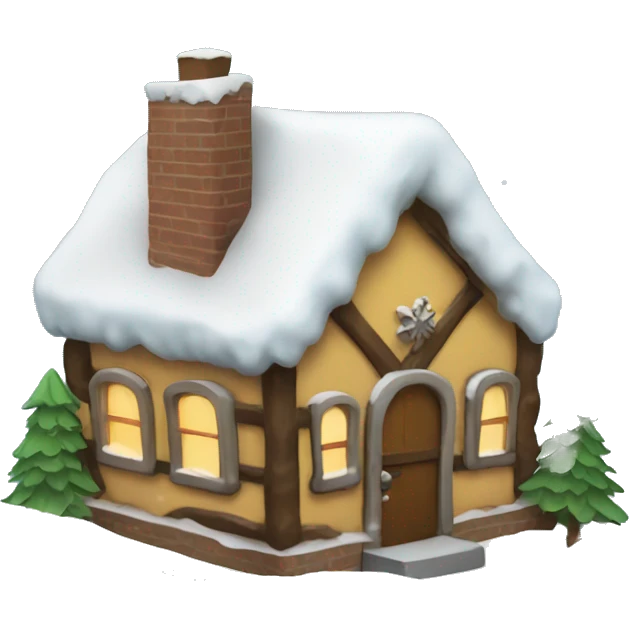 Christmas trepe with snow  emoji