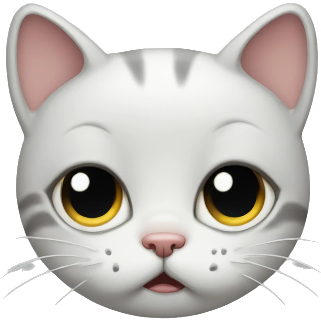 kitty face, crying, small and miserable emoji