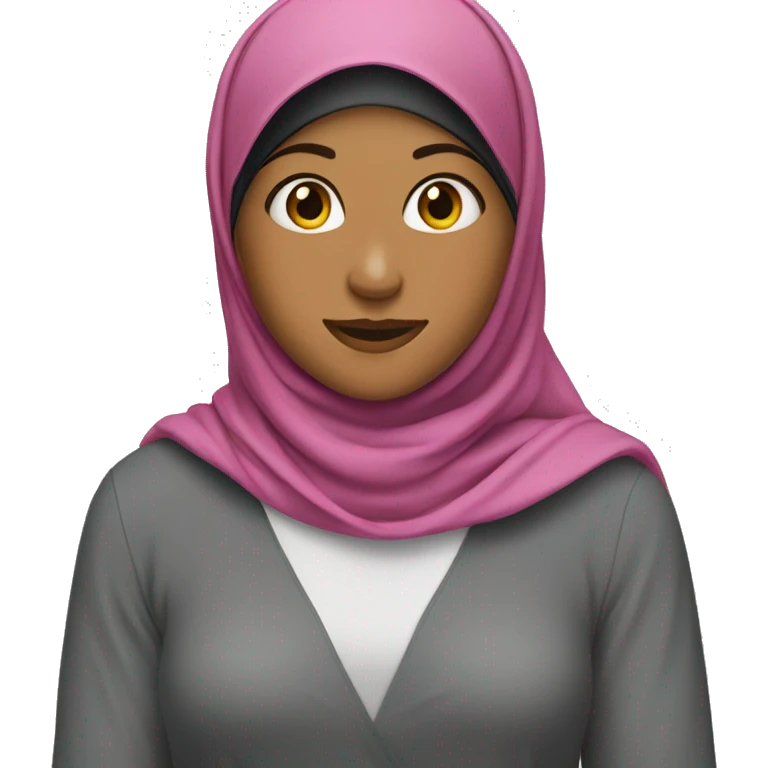 girl taking hijabi headwear off after filming a movie emoji