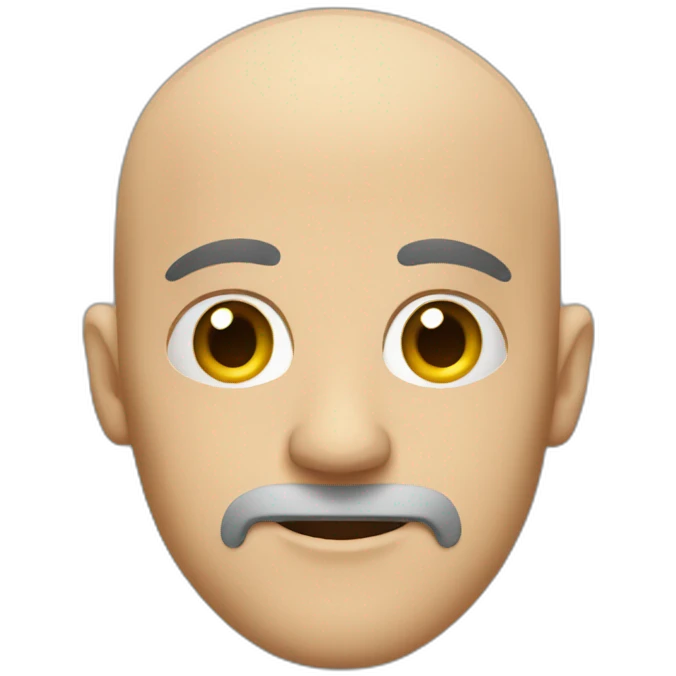 jealous bald man emoji