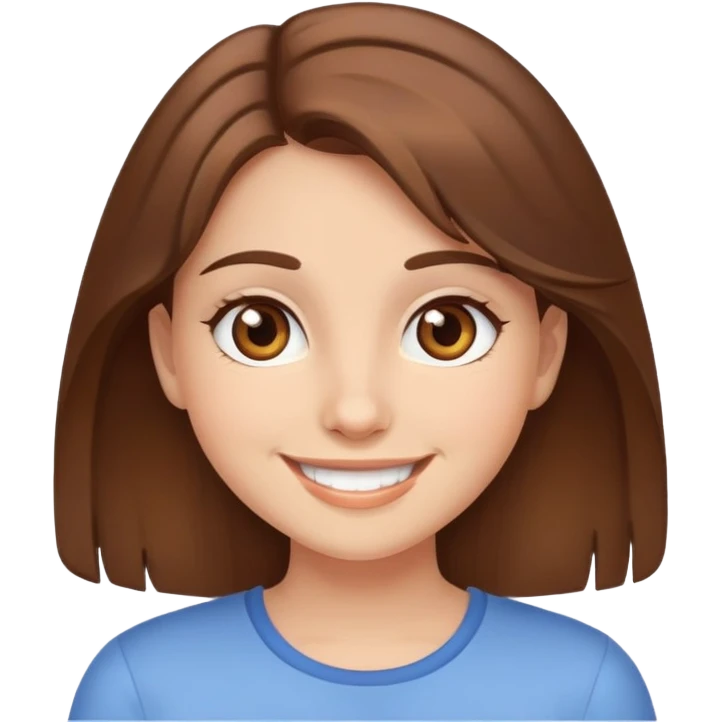 Brown haired girl brown eyes 🫂🥹🥰 emoji