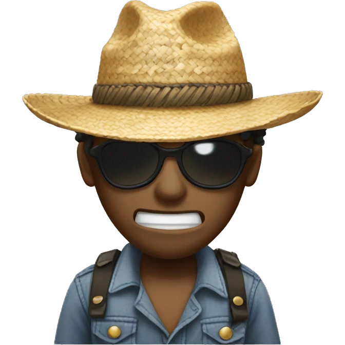☠️with straw hat emoji
