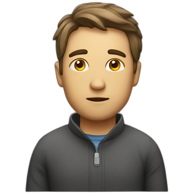 laxy man thinking emoji