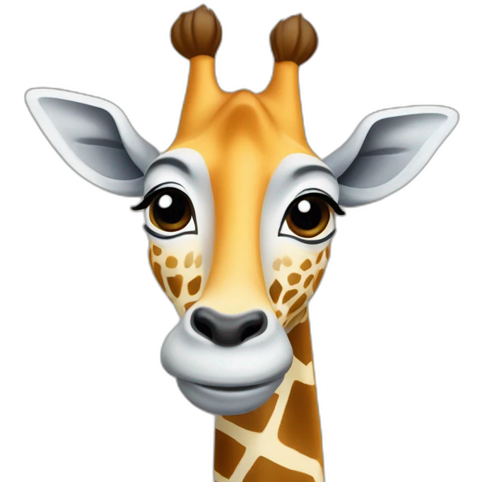 Girafe Nimbus Éphémère Saphir Quadrillage emoji