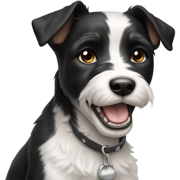Black and white terrier emoji