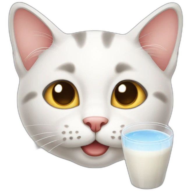 Cat drink milk emoji