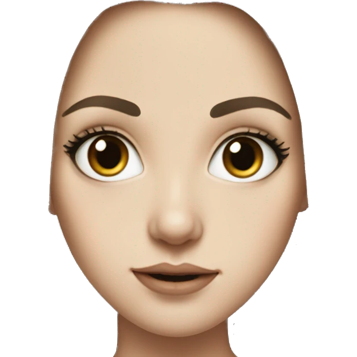 Hyper realism white girl with long black hair emoji