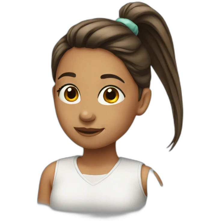 girl with ponytail  emoji