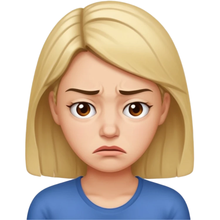 Una mujer estresada emoji