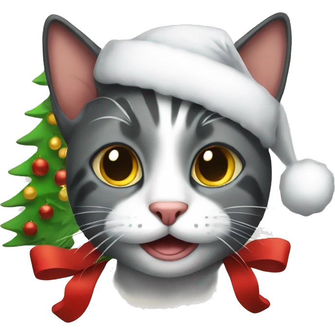 Christmas a cat emoji