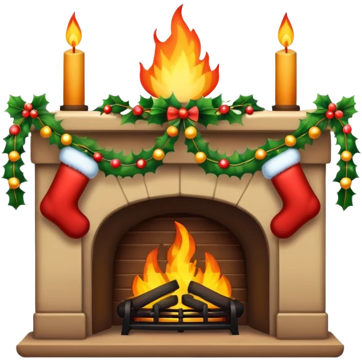 christmas fireplace emoji