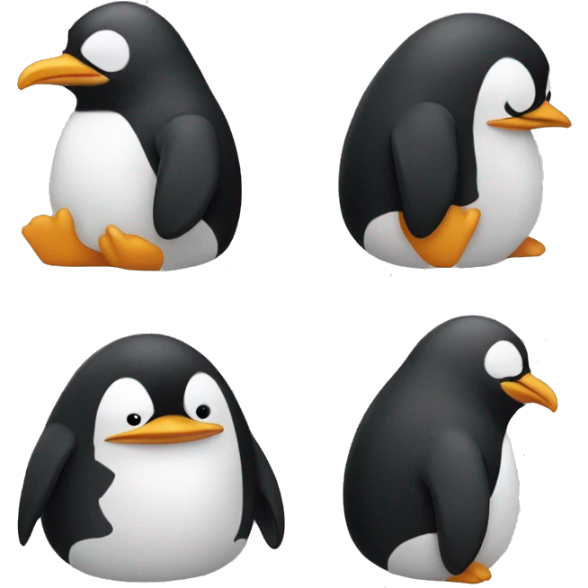 penguin wearing a shirt, facepalming emoji